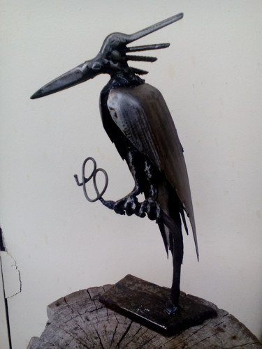 Sculpture intitulée "Pivert" par Agostinho Dacunha, Œuvre d'art originale, Acier inoxydable
