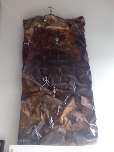 Sculpture intitulée "Les escaladeurs" par Agostinho Dacunha, Œuvre d'art originale, Métaux