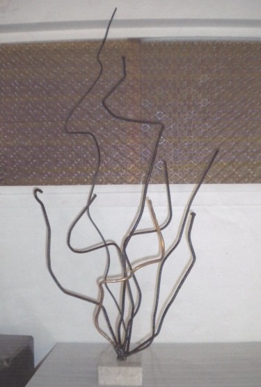 Sculpture titled "Algues" by Agostinho Dacunha, Original Artwork, Metals