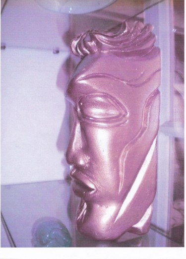 Sculptuur getiteld "Profil" door Agostinho Dacunha, Origineel Kunstwerk, Gips