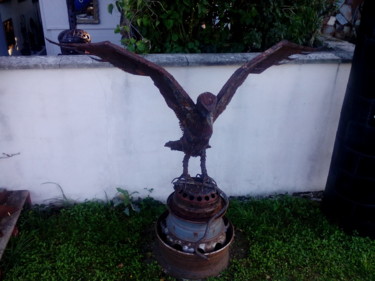 Sculpture intitulée "Grande Aigle" par Agostinho Dacunha, Œuvre d'art originale, Métaux