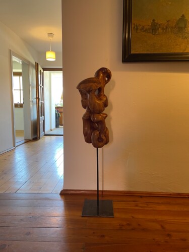 Скульптура под названием "L'ODALISCA" - Agostino Girardi, Подлинное произведение искусства, Дерево