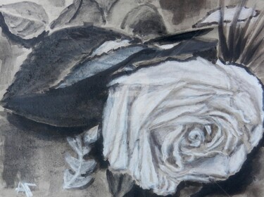 Dessin intitulée "Роза" par Andrei Gudkov, Œuvre d'art originale, Autre