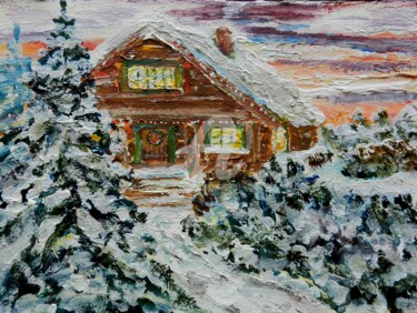 Malerei mit dem Titel "Зимой" von Andrei Gudkov, Original-Kunstwerk, Acryl