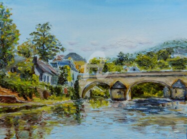 Картина под названием "Мост через реку Вез…" - Андрей Гудков, Подлинное произведение искусства, Масло
