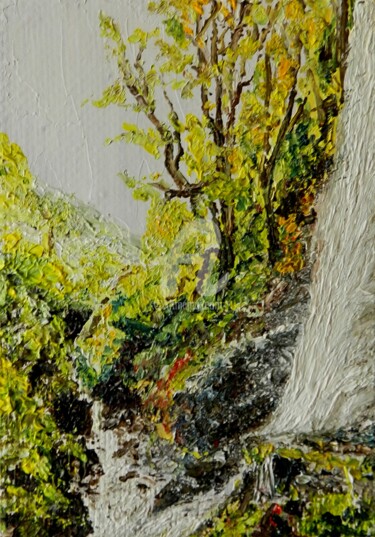 Картина под названием "Водопад" - Андрей Гудков, Подлинное произведение искусства, Масло