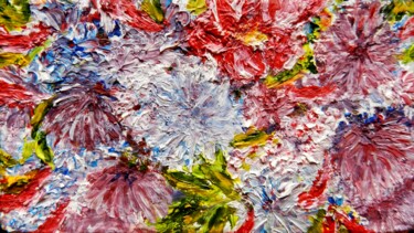 Peinture intitulée "Цветы" par Andrei Gudkov, Œuvre d'art originale, Huile