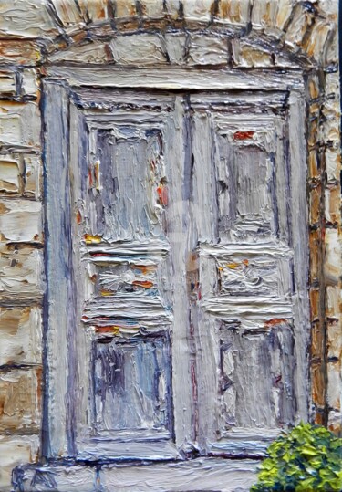 Картина под названием "Дверь 1" - Андрей Гудков, Подлинное произведение искусства, Масло