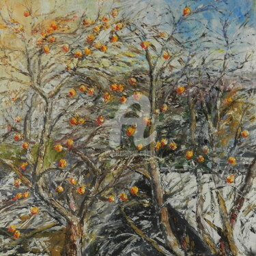 Картина под названием "Прошлогодние яблоки" - Андрей Гудков, Подлинное произведение искусства, Масло
