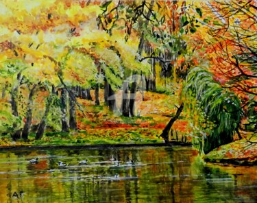 Картина под названием "Осень" - Андрей Гудков, Подлинное произведение искусства, Акварель