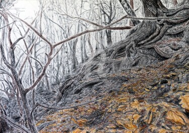 Картина под названием "Корень Жизни." - Андрей Гудков, Подлинное произведение искусства, Пастель