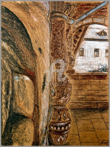 Pittura intitolato "Фрагмент колонны(Са…" da Andrei Gudkov, Opera d'arte originale, Altro