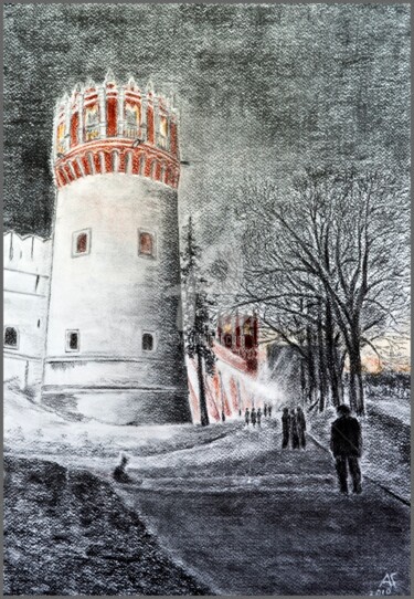 Schilderij getiteld "Башня Желаний (Ново…" door Andrei Gudkov, Origineel Kunstwerk, Anders