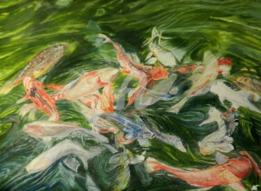 Ζωγραφική με τίτλο "Рыбки" από Андрей Гудков, Αυθεντικά έργα τέχνης, Ακουαρέλα