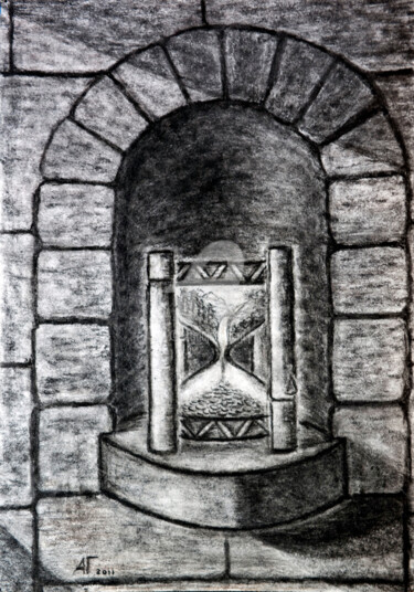 Картина под названием "Песочные часы" - Андрей Гудков, Подлинное произведение искусства, Другой