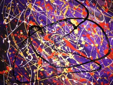 Pittura intitolato "violet casualties" da Fabrizio Parodi, Opera d'arte originale