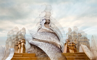 "Soldados" La pedrera-Gaudi-Barcelona Fotografía titulada ""Soldados" La pedre…" por Aguilarbordes, Obra de arte original, Fotografía digital Montado en Aluminio