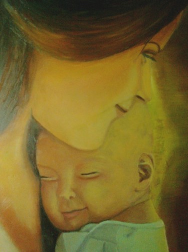 Pintura titulada "amor-de-madre.jpg" por Agustin, Obra de arte original