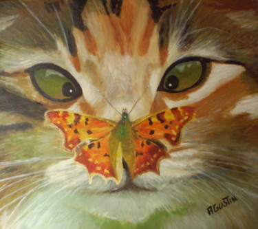 Peinture intitulée "serie-mariposa-a27.…" par Agustin, Œuvre d'art originale, Huile