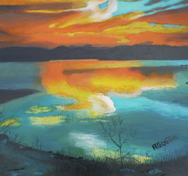 Pintura titulada "serie-paisaje-a32.j…" por Agustin, Obra de arte original, Oleo
