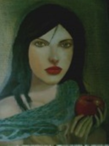 Painting titled "serpiente-o-manzana…" by Agustin, Original Artwork, Oil
