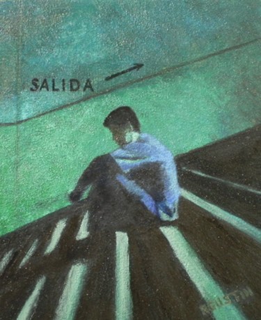 Painting titled "siempre-hay-una-sal…" by Agustin, Original Artwork, Oil