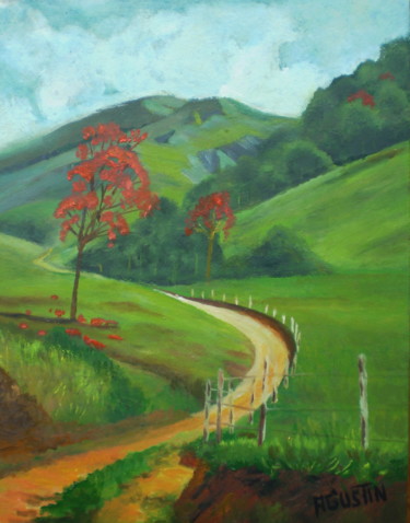 Painting titled "camino-al-monte.jpg" by Agustin, Original Artwork, Oil