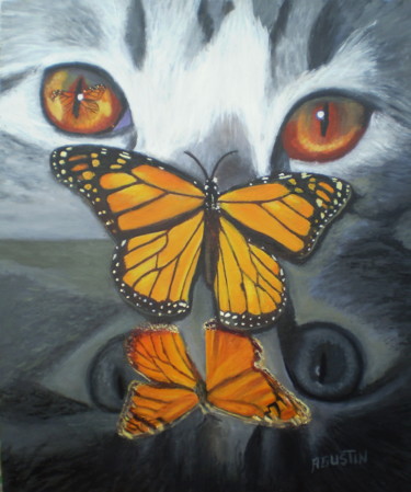 Pintura titulada "serie-mariposa-a28.…" por Agustin, Obra de arte original, Oleo