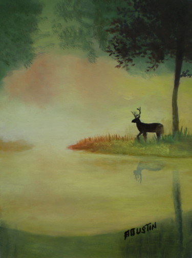 Pintura titulada "serie-ciervo-a5.jpg" por Agustin, Obra de arte original, Oleo