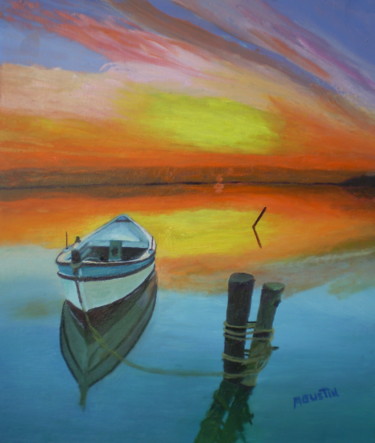 Peinture intitulée "serie-barca-a4.jpg" par Agustin, Œuvre d'art originale, Huile