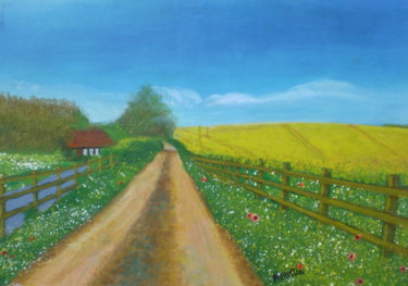 Painting titled "caminito.jpg" by Agustin, Original Artwork, Oil