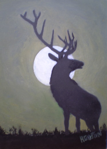 Pintura titulada "serie-ciervo-a9.jpg" por Agustin, Obra de arte original, Oleo