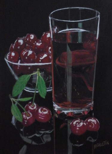 Pintura titulada "jugo-de-cereza.jpg" por Agustin, Obra de arte original, Oleo