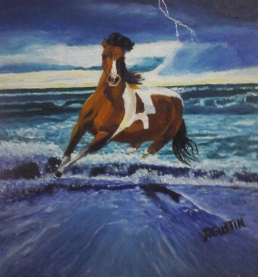 Painting titled "serie-caballo-a3.jpg" by Agustin, Original Artwork, Oil