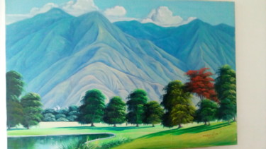 Peinture intitulée "Cerro El Ávila auto…" par Agustin, Œuvre d'art originale, Huile