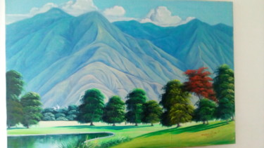 Painting titled "Cerro El Ávila auto…" by Agustin, Original Artwork, Oil