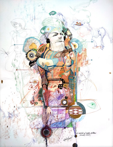 Tekening getiteld "Serie 2014/1" door Agustín García-Espina Martínez, Origineel Kunstwerk, Marker