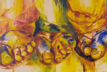 Pintura titulada "Pobres pies!" por Agustina Piacentini, Obra de arte original