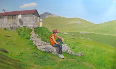 Painting titled "Madur Plateau" by A.Gökhan Yaşar, Original Artwork, Oil