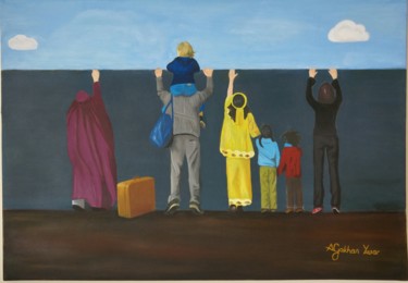 Картина под названием "Migration" - A.Gökhan Yaşar, Подлинное произведение искусства, Масло Установлен на Деревянная рама дл…