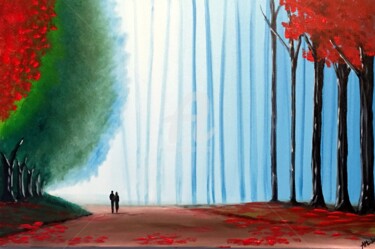 Painting titled "our-peaceul-walk.jpg" by Aisha Haider, Original Artwork, Acrylic