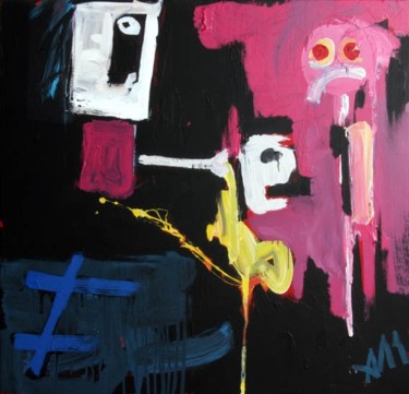 Painting titled "Ecce homo" by Ahem, Original Artwork, Oil