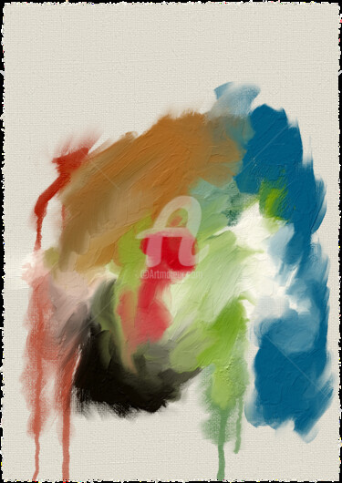 Картина под названием "Color Mix" - Ahmad Ansari, Подлинное произведение искусства, Масло