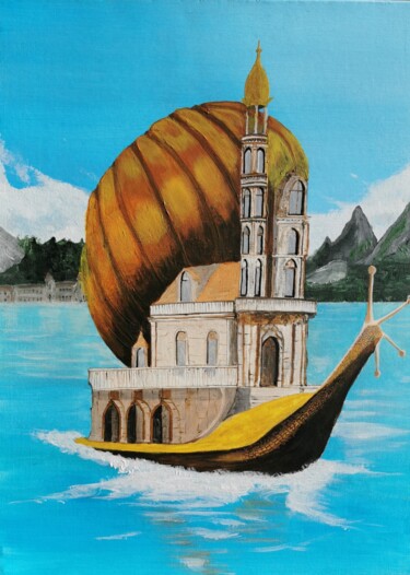Peinture intitulée "L'escastel" par Ahmad Bader, Œuvre d'art originale, Acrylique Monté sur Châssis en bois