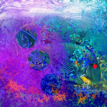 Digitale Kunst mit dem Titel "Fish" von Ahmed Alozade, Original-Kunstwerk, Digitale Malerei
