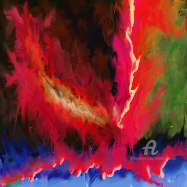 Digitale Kunst mit dem Titel "Nebula-thoughts-75-…" von Ahmed Alozade, Original-Kunstwerk, Digitale Malerei