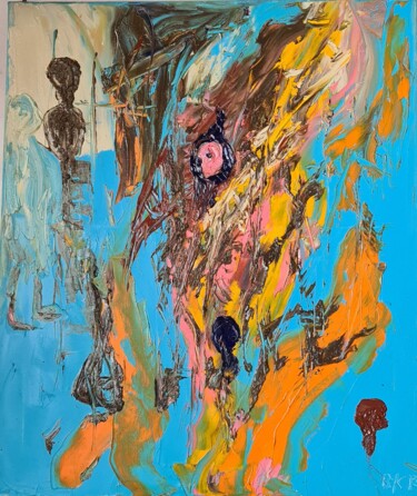 Peinture intitulée "Conception de l'hom…" par Ahmed Boubker, Œuvre d'art originale, Huile
