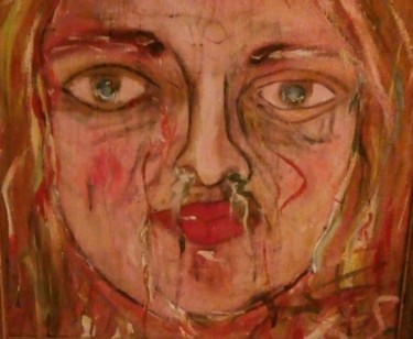 Peinture intitulée "La folle" par Ahmed Fares, Œuvre d'art originale, Acrylique Monté sur Châssis en bois
