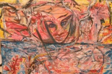 Peinture intitulée "Diable" par Ahmed Fares, Œuvre d'art originale, Acrylique Monté sur Châssis en bois