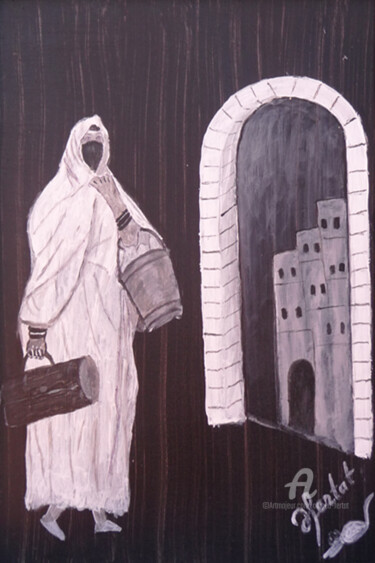Pintura titulada "au-hammam.jpg" por Ahmed Fertat, Obra de arte original, Acrílico